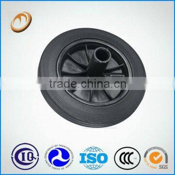 Plastic garbage bin with wheel solid wheels rubber wheel 8X2 garbage bin wheel