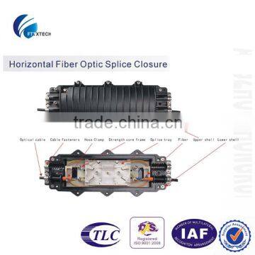 fiber optic cable closure 12 24 48 cores horizontal closure with pole optical fiber fusion splicer