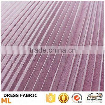 White and Stiff Pleated Fabric Lace Mesh for Wedding Dresses or Ballet