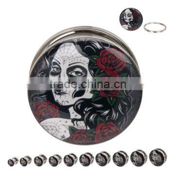 Wholesale nice patterns Ear gauges and tunnels piercing body jewelry