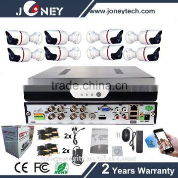 1080p AHD DVR 8ch channel DVR Kit System with 8 pcs 1.3mp AHD Camera