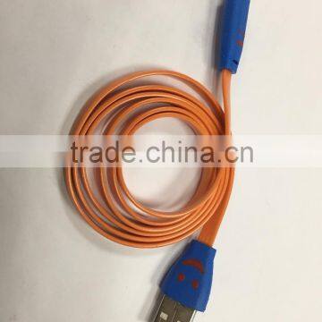 USB 3.0 Flat Data Cable Smiley Face Indicator Light for Samsung Galaxy Note 3 N9000 photo-4