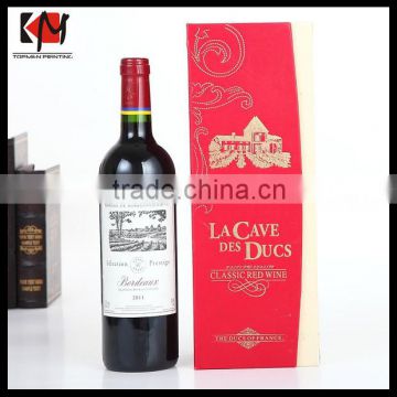 Single Bottle Wine Box Custom Luxury Paper Wine Box