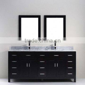 75 inch Modern Double Sink Bathroom Vanity In Espresso Finish LN-S5012