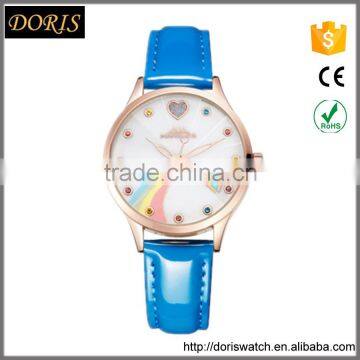 New popular products rainbow and color diamond fashion dial design watch oem