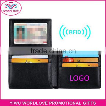 Hotsale Folding Leather Credit Card RFID Blocking Pocket Wallet