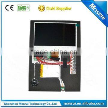 custom 7 inch lcd video brochure card module,with touch screen or motion sensor