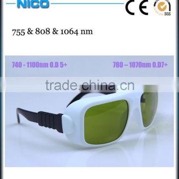 808nm laser safety google glasses for Alexandrite Diode ND:YAG Laser protection glasses