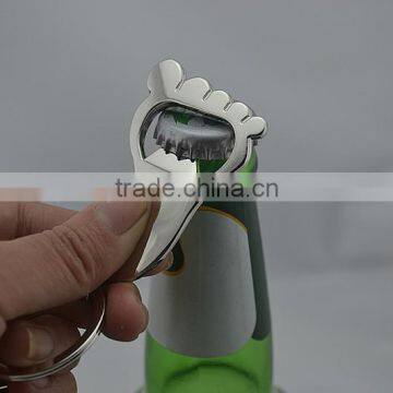 Key Ring Key Holder Metal Key Chain Foot Shaped Bottle Opener Keychain photo-2