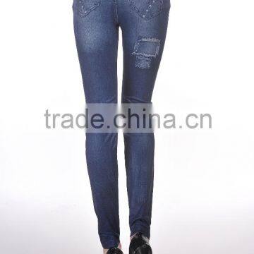 Beautiful Jean Printed High Fashion New Style Wholesale Leggings Supplier India photo-3