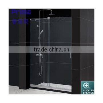 Saving Space Glass Glass Shower Enclosure With Glass Sliding Door Design For Sale Prices