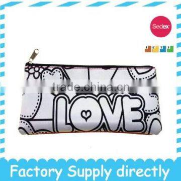 DIY Drawing Pencil bag with 4pcs small markers- canvas painting