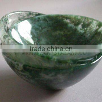 Green Moss Agate Bowl