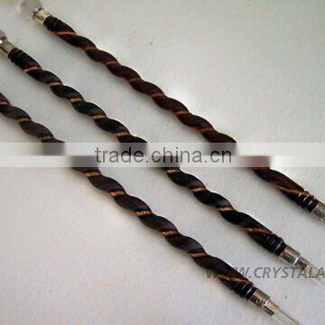 Crystal Twisted Wooden Healing wand