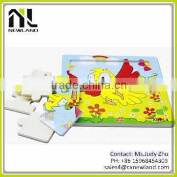 wooden animal puzzle with wooden knobs