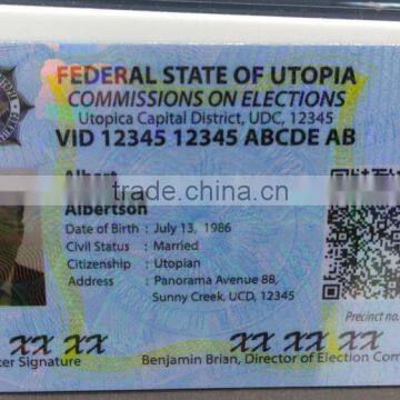 Anti-fake Transparent Hologram for id Card