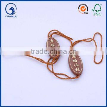 Hot sale custom brand name jewelry tags printed on plastic tag