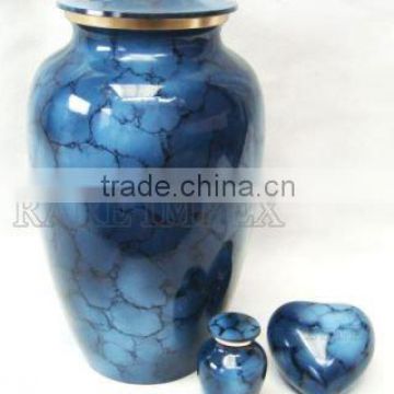 MAJESTIC BLUE URN BRASS