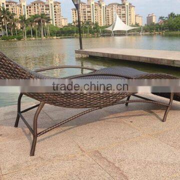 Outdoor Wicker Rattan Chaise Sun Beach Pool Lounge Furniture photo-3