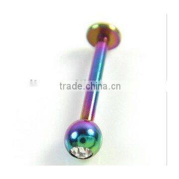 colourful gem body jewelry,316L lip piercing jewelry