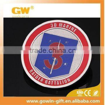 High quality custom enamel metal silver coin