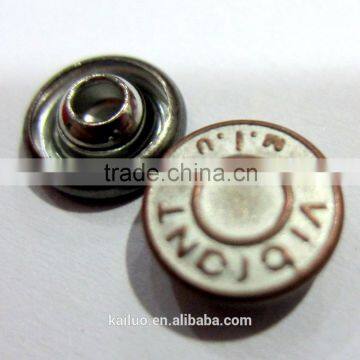copper-tin color brass rivet for lady's jeans
