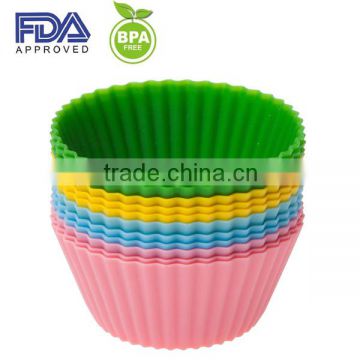 Lifetime Guarantee Cake Tool FDA Silicone Baking Cups in 6 colors