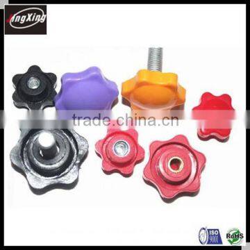 star clamping knob screw, plastic star knob bolt, machine star knob