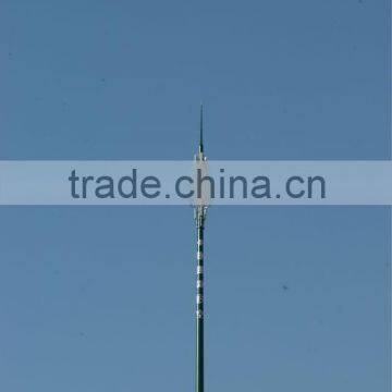 Telecom galvanized steel monopole tower