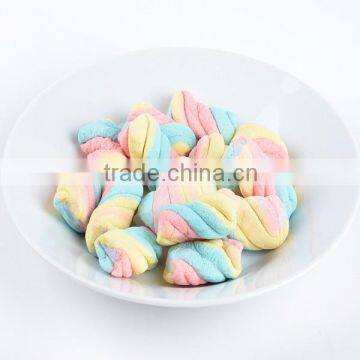 halal colored rainbow swirl mini twisted marshmallow with shape