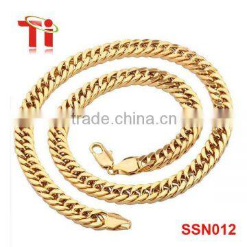 2016 New Gold Necklace Chain 316L Stainless Steel Rope Chain With 18K Gold Plated, New Chain Design for Men