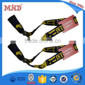 MDWW11disposable rfid wristbands for events/350*15mm fabric woven wristbands