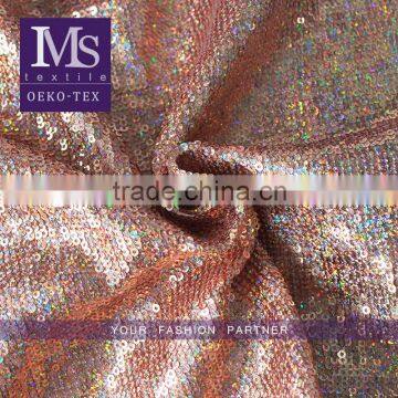 Wholesale New Arrival shiny colors textile sequin stock fabric for evening dress