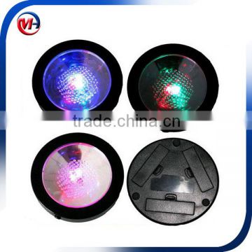 Customized Round Glass Coaster LED Light Plastic Beer Glass Coaster