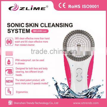 High Frenquency Sonic Deep Pore Portable Rechargeble Face Cleaning Facial Brush Machine