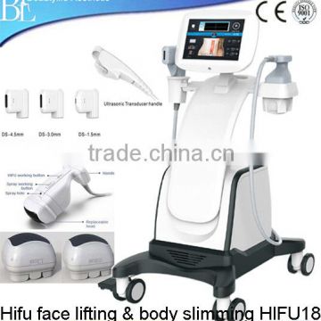 High Focused Ultrasonic Vertical Face And Eye Lift Hifu Beauty Machine 300W