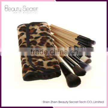 Wood Color Makeup Brush Kit 12pcs Per Set with Bag