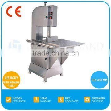 Stainless Steel Meat And Bone Cutting Machine With Movable Table And CE Certified