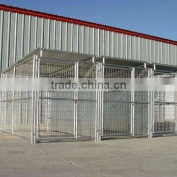 Triple Dog Run Kennel With Metal Top Roof Cover