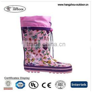 Waterproof fashion cheap kid's rubber rain boots