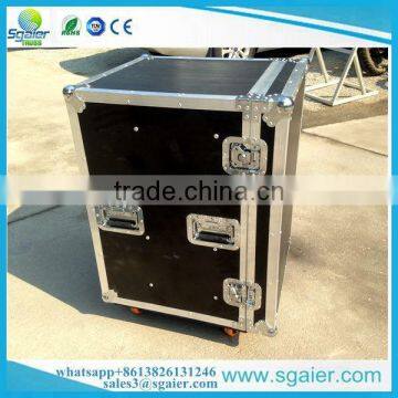 High quality 4U DJ rack drawers Flight Road Case with wheels