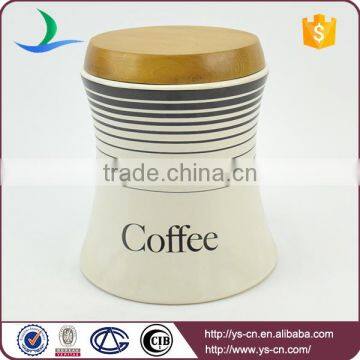 Wholesale Ceramic Storage Jars With Wooden Lid photo-2