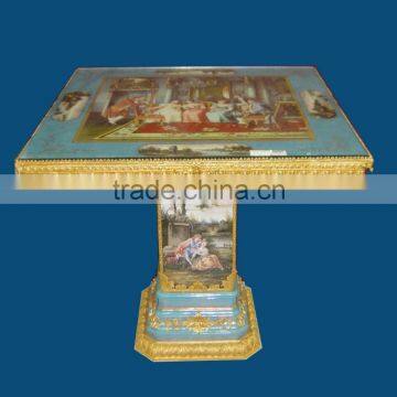 Adorable Cherubs Designed Porcelain Handicraft Small Round Table, Home Decorative Porcelain Art Table photo-6