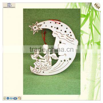 House Color Craft Hanging Hearts Pine Tree Wood Carving