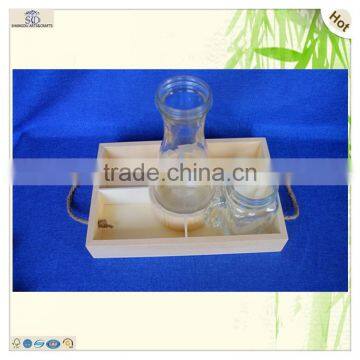 Fascinating Modern Design Drink Wine Use Pine Wooden Tray photo-4