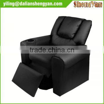 Black Kids Padded PU Leather Recliner Chair photo-2