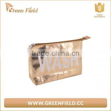 Waterproof Durable Dupont Brown Kraft Tyvek Paper Cosmetic Toilety Bag photo-3