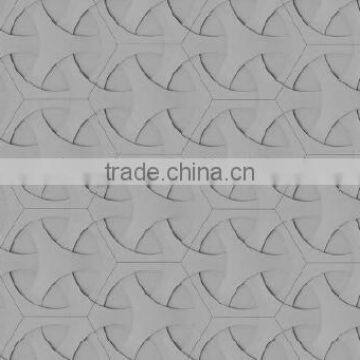 Bathroom or kitchen indoor decoration plain concrete 3D tiles front wall