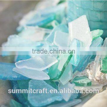 Crushed Acrylic Blue Landscaping Rocks Unique Vase Filler photo-3