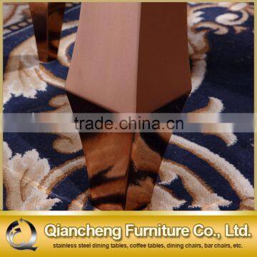 Luxury Middle East Golden Stainless Steel Marble Dining Table photo-5